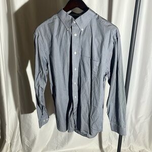 Daniel Cremieux Mens dark navy Plaid Button Down Shirt Size Large